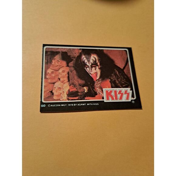 Vintage 1978 Aucoin Management AGRMT KISS Trading Card No 50 Collectible Rock - Picture 1 of 2